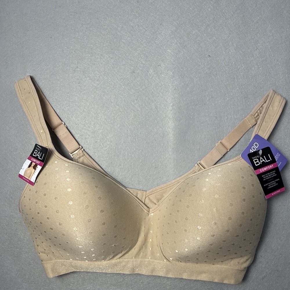 Beauty by Bali Comfort Wirefree Bra Nude Polka Dot 40D
